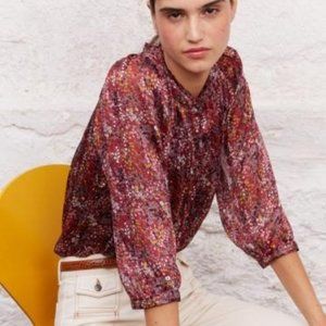 Gerard Darel Floral Print Camellia Blouse - LIKE NEW!